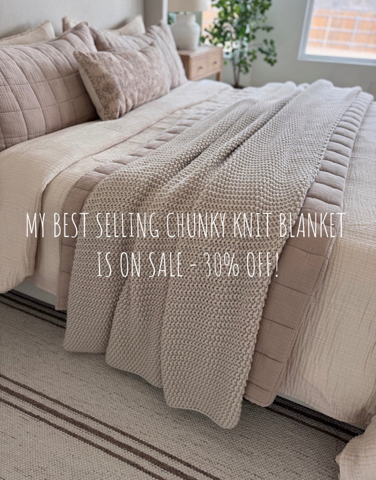 ✨ Target SALE - 30% off my best selling chunky knit blanket ✨

Casaluna sale, target sale, bedding sale, early black friday deals, target bedding, bedding essentials 

#LTKFindsUnder50 #LTKHome #LTKSaleAlert