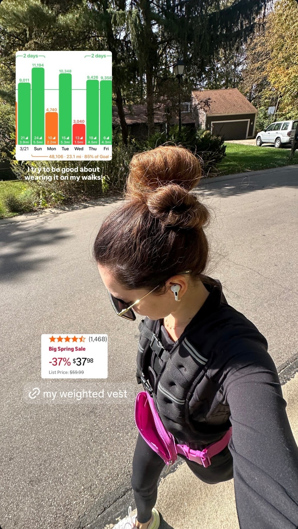 Weighted vest
Amazon find 

#LTKfitnessgoals