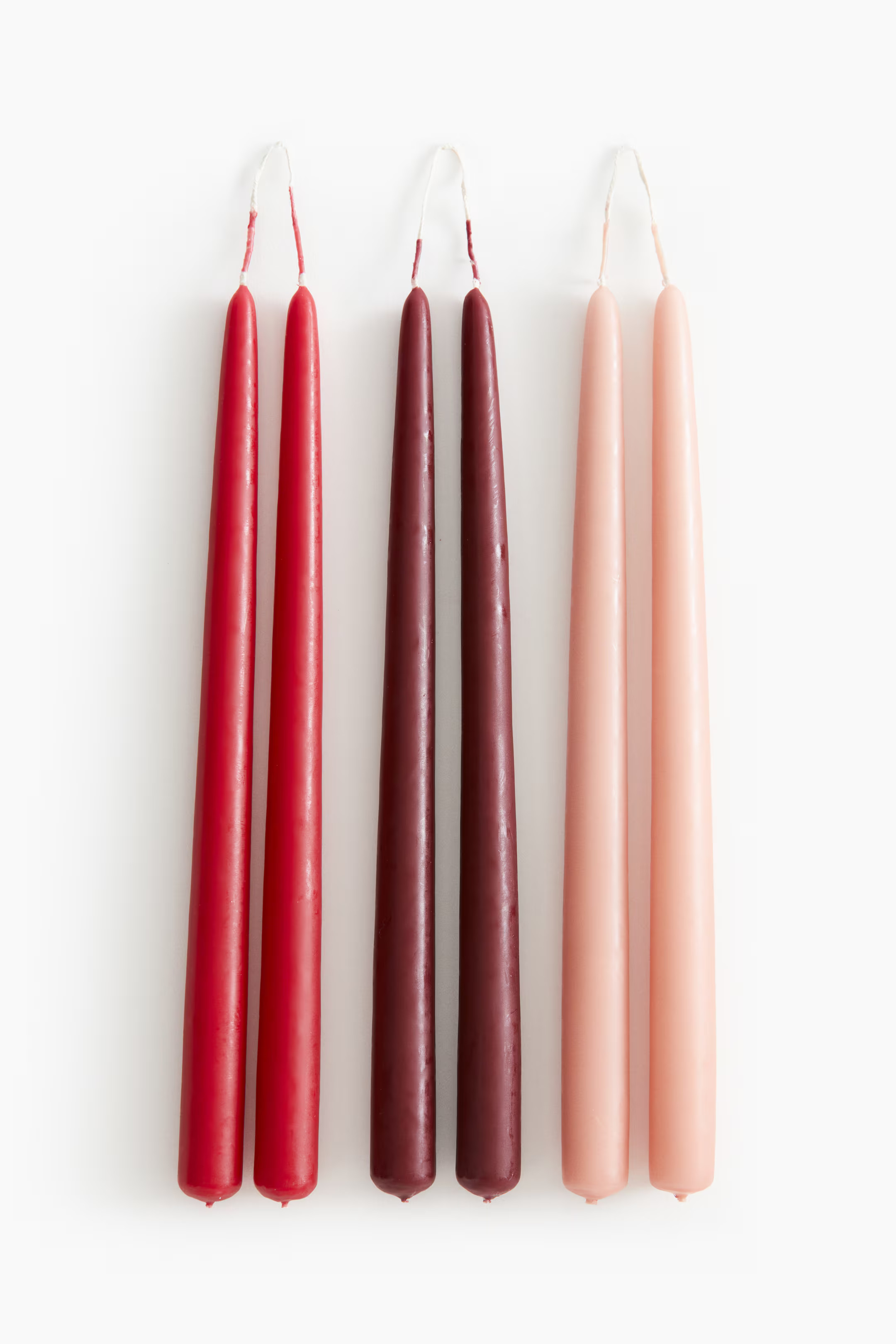 6-pack taper candles - Red - Home All | H&M GB | H&M (UK, MY, IN, SG, PH, TW, HK)