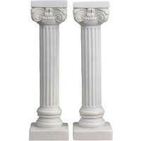 Set Of 2 Greek Ionic Order Column Pillar Pedestal Statue Handmade Sculpture Decor 10.7 Inches | Etsy (US)