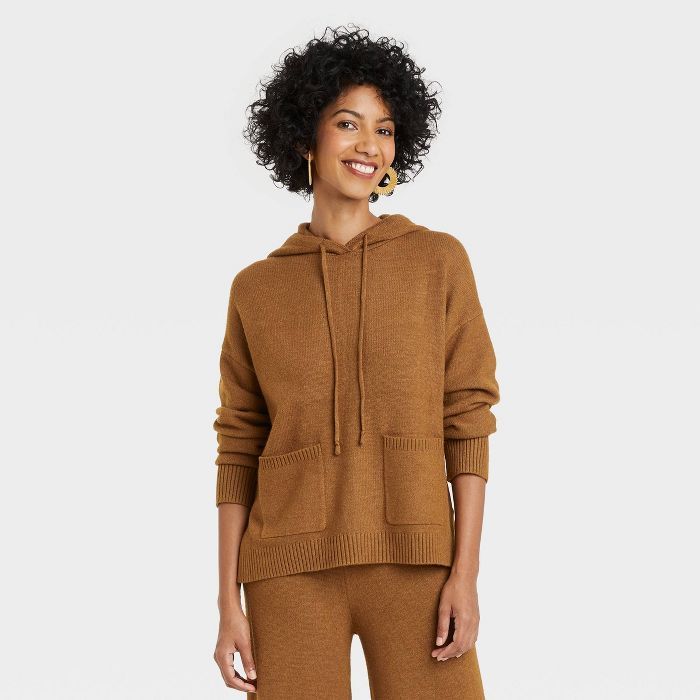 Women's Crewneck Hooded Pullover Sweater - A New Day™ | Target