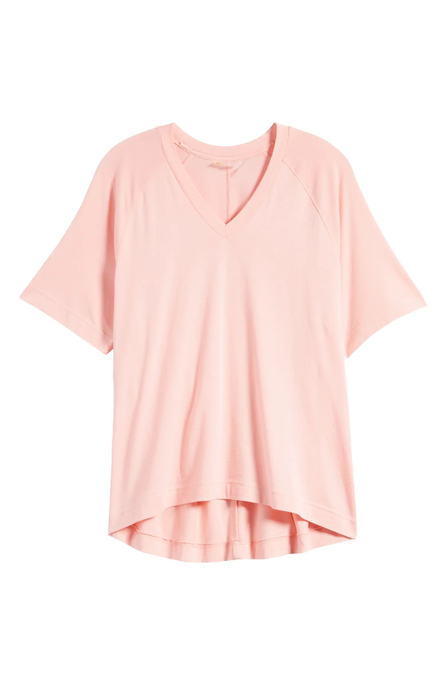 Oversize Cotton & Modal High-Low T-Shirt | Nordstrom