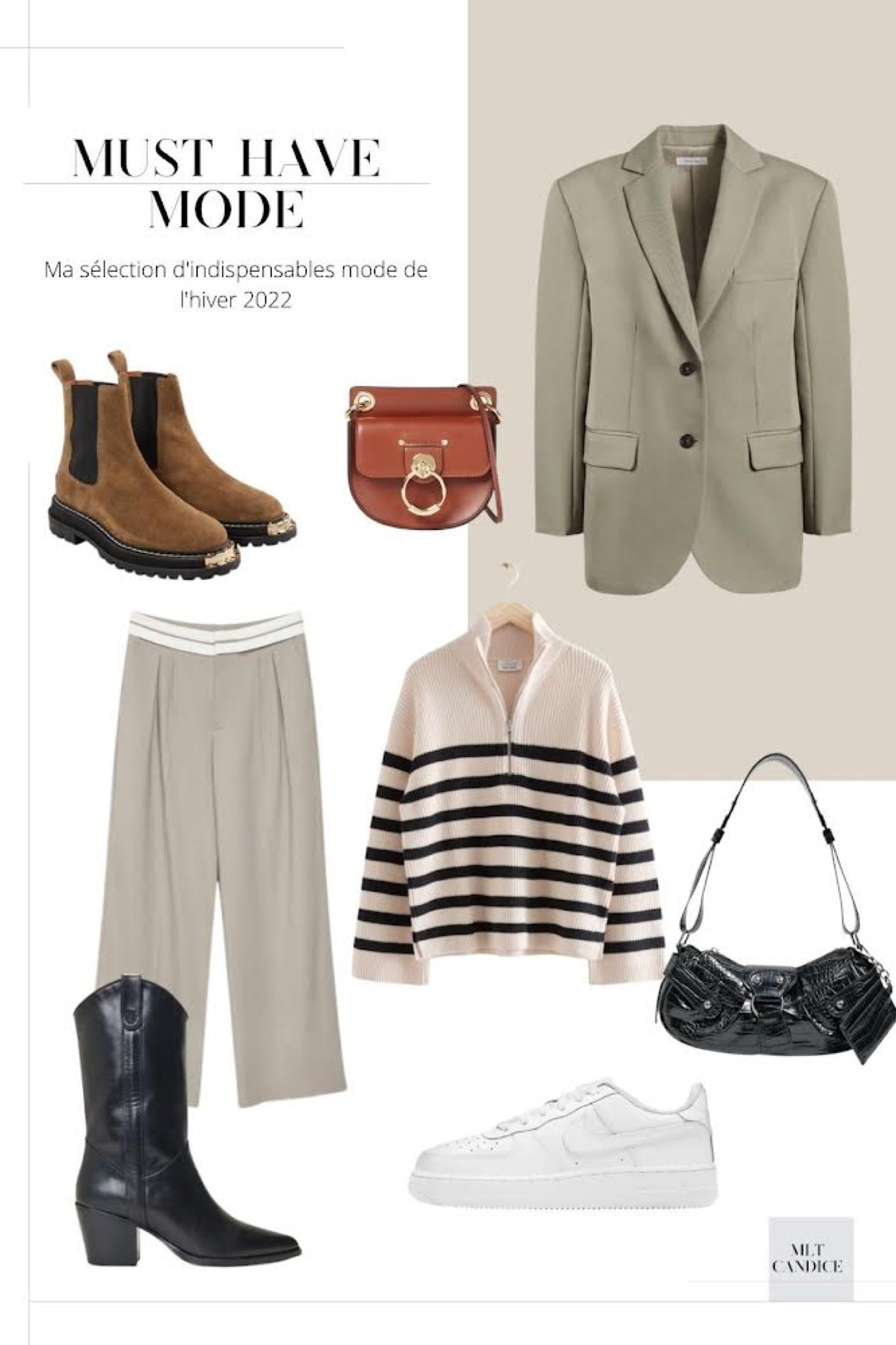 Blazer oversized, santiags, sac baguette, Air Force 1, pull rayé d'inspiration marinière, pantalon tailleur, pull en cachemire... Ma sélection reflète exactement tout un concentré de tendances de l'hiver 2022 et de basiques mode. Pour ma part, j'ai acheté le pantalon tailleur Stradivarius : il tombe parfaitement, sa coupe est fluide et il ne serre pas la taille. Je l'ai pris en taille M/38 et je mesure 1m71 et il n'y a rien à dire. Je le porte d'ailleurs avec le sac baguette noir Urban Outfitters pour lequel j'ai également craqué, je le mets avec les bottines Maje et je l'associe au pull en cachemire Uniqlo. Le tout, surmonté par la marinière & Other Stories que je noue délicatement sur mes épaules. En bref, je ne peux que tout vous recommander.

#liketkit #weeklyfinds #falloutfit @liketoknow.it @shop.ltk @liketoknow.it.usa 
#LTKworkwear #LTKunder50

#LTKunder100 #LTKeurope #LTKSeasonal #LTKstyletip #LTKCyberweek #LTKunder50