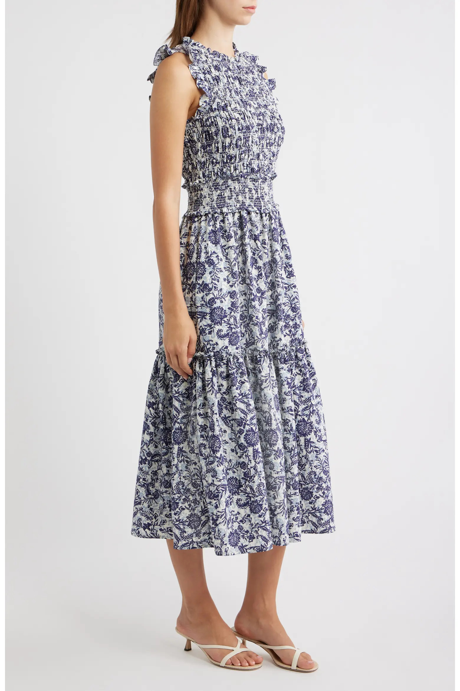 Vivier Smocked Midi Dress (Women) | Nordstrom | Nordstrom