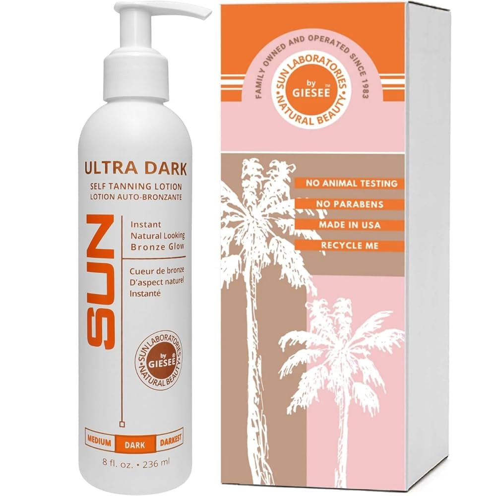 Sun Laboratories By Giesee Ultra Dark Sunless Tanning Lotion 8 oz - Premium Tanning Lotion for In... | Amazon (US)
