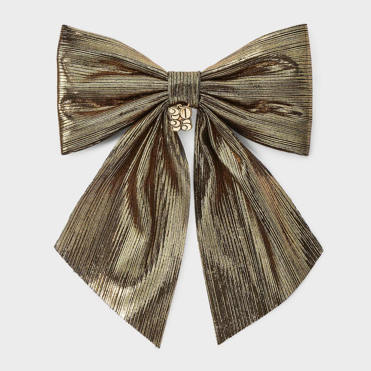 New Year's Holiday "2025" Bow Hair Clip - Black/Gold | Target