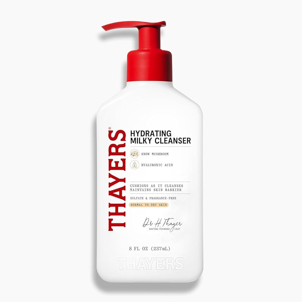 Thayers Milky Hydrating Face Cleanser with Snow Mushroom and Hyaluronic Acid, Dermatologist Recom... | Amazon (US)