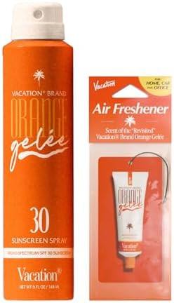 Vacation Orange Gelée SPF 30 Sunscreen Spray Oil & Air Freshener Bundle, Tanning Oil with SPF, S... | Amazon (US)