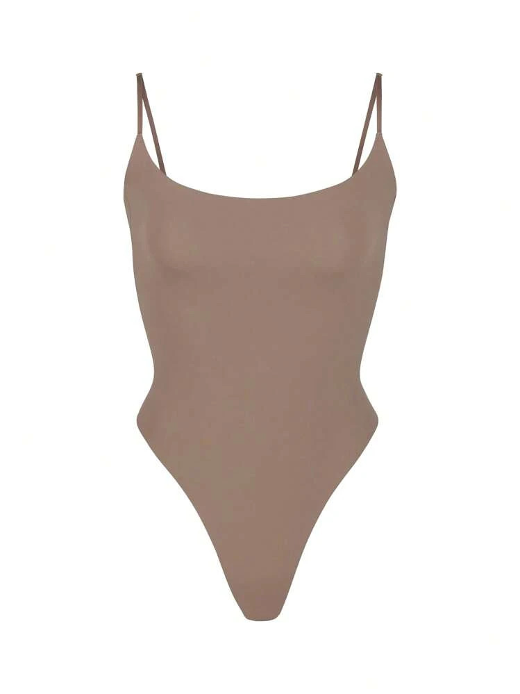 JOPHY & CO. Enganliegender Damen-Bodysuit, Formende Dessous, Runder Ausschnitt, Dünne Träger, Elastischer Stoff, Bequem Und Vielseitig (Code 59001) | SHEIN