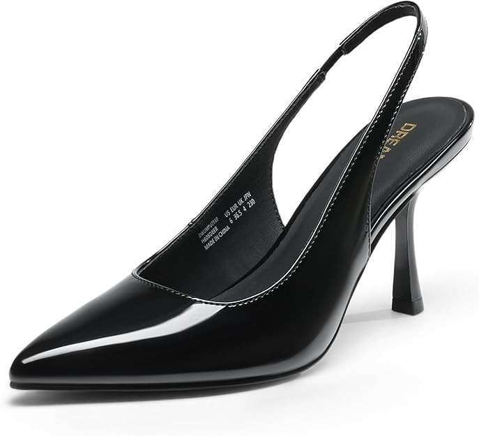 DREAM PAIRS Women's Heels Slingback Stiletto Pumps Shoes Pointed Closed Toe Kitten Heels Dress Br... | Amazon (US)