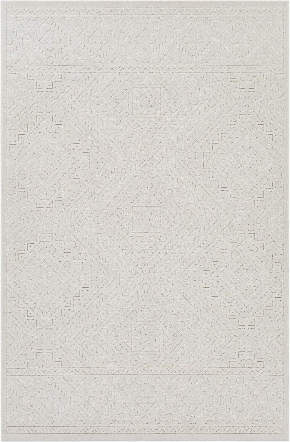 Livabliss Ivor Outdoor Textured Area Rug,5'3" x 7'3",Cream | Amazon (US)