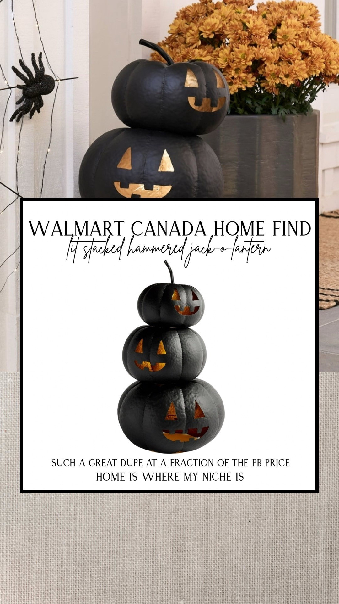 H A L L O W E E N / lit stacked hammered jack-o-lantern 8” SUCH a great dupe for a fraction of the pottery barn price 

Walmart Canada | Halloween Decor

#LTKfamily #LTKcanada #LTKcasa
