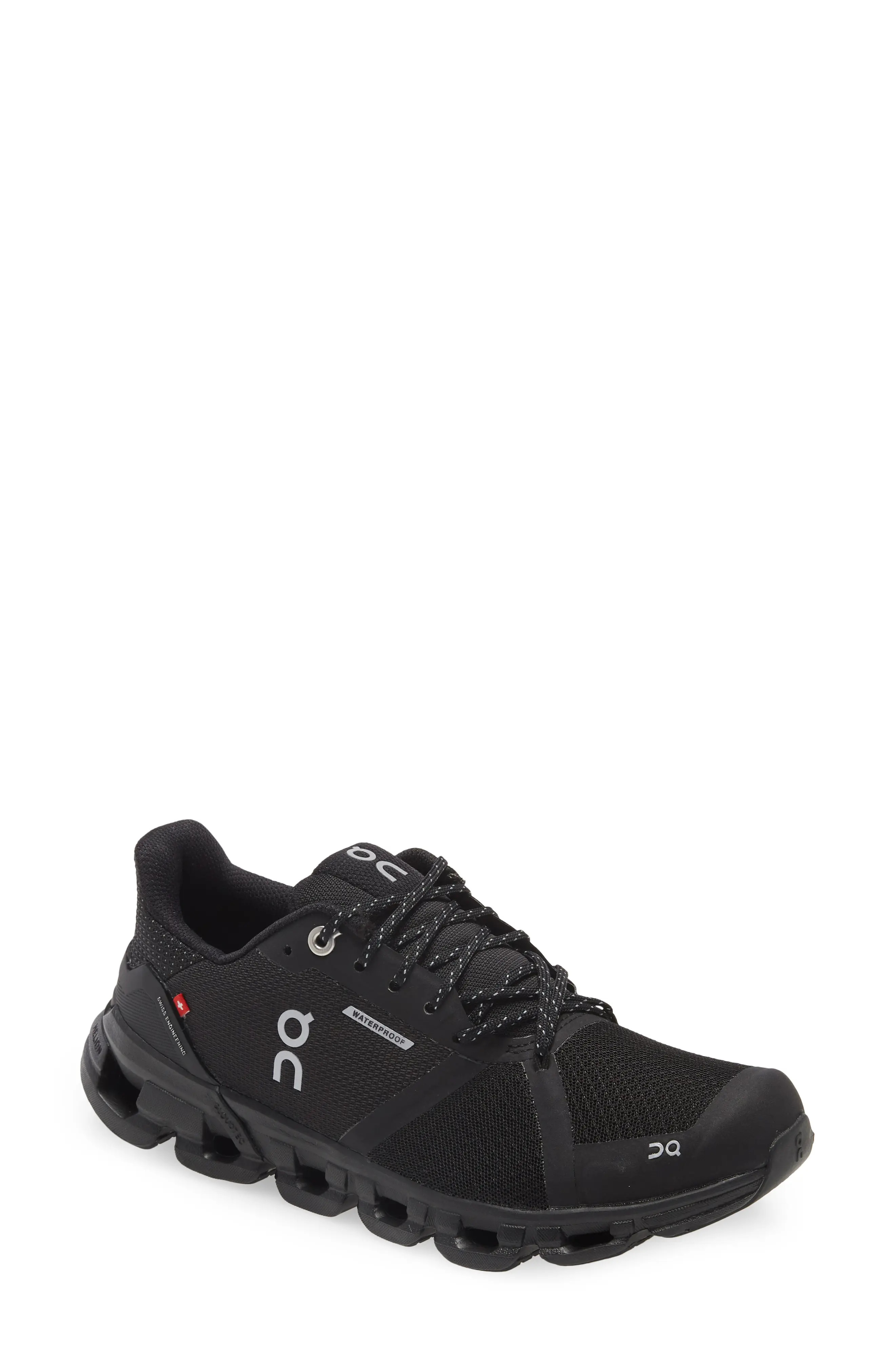 On Cloudflyer Waterproof Running Shoe in Black/Black/Lunar at Nordstrom, Size 10.5 | Nordstrom