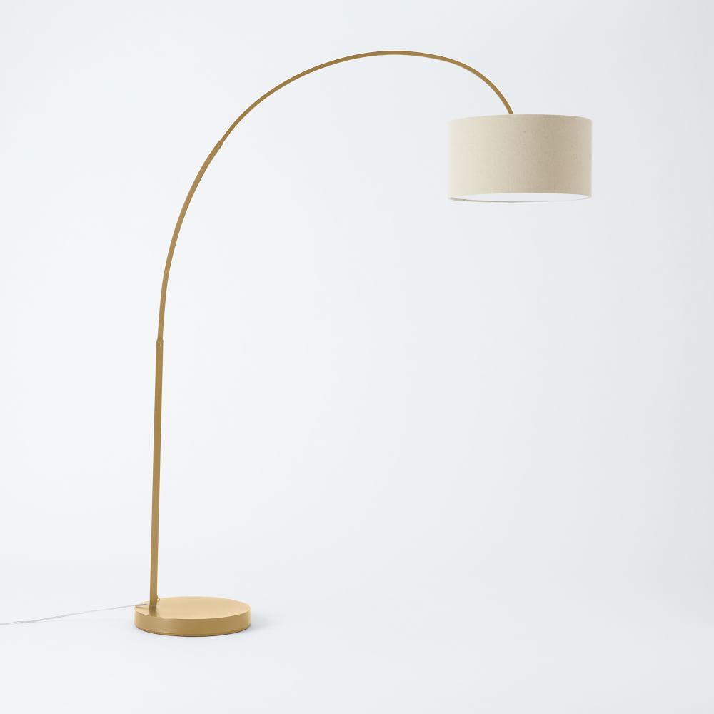 Overarching Linen Shade Floor Lamp (79") | West Elm (US)
