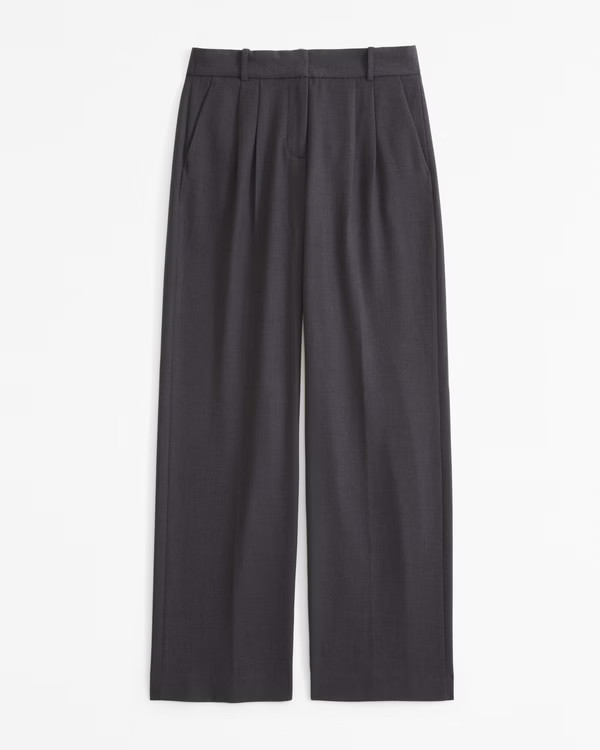 A&F Sloane Low Rise Tailored Wide Leg Pant | Abercrombie & Fitch (UK)