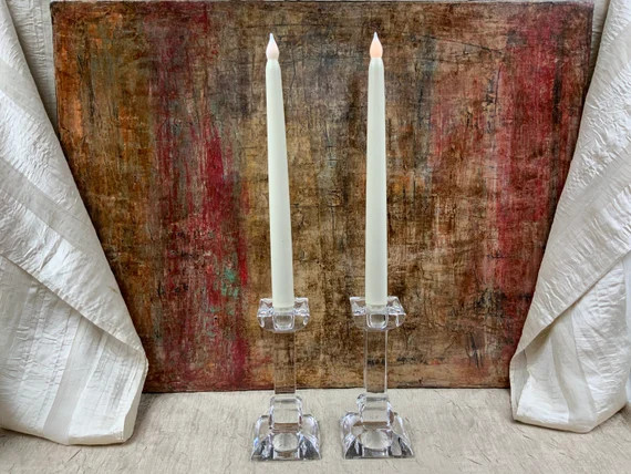 Vintage Villeroy & Boch Siena 6” Candlestick Pair, Crystal Candlesticks | Etsy (US)