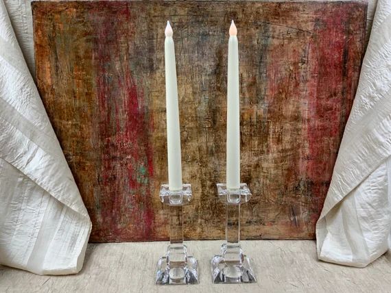 Vintage Villeroy & Boch Siena 6” Candlestick Pair, Crystal Candlesticks | Etsy (US)