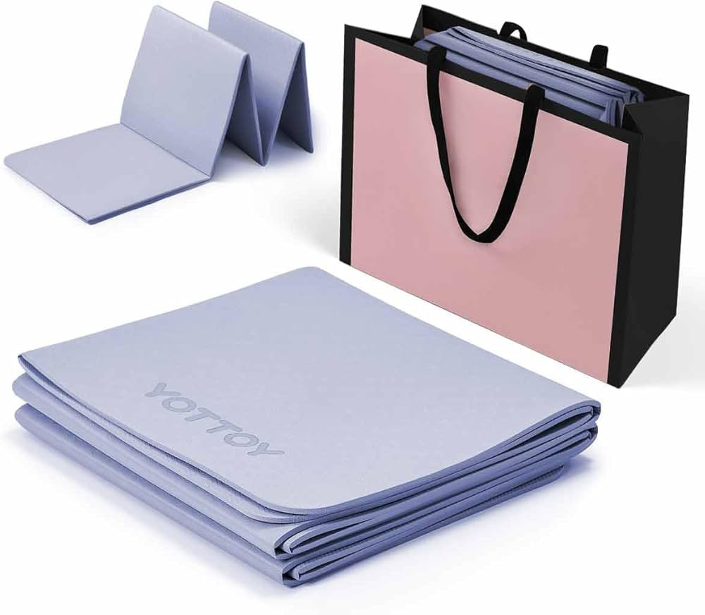 Foldable Yoga Mat Portable 6mm Thick Travel Exercise Mat-On-the-Go Ready for Yoga Bliss Anywhere,... | Amazon (US)