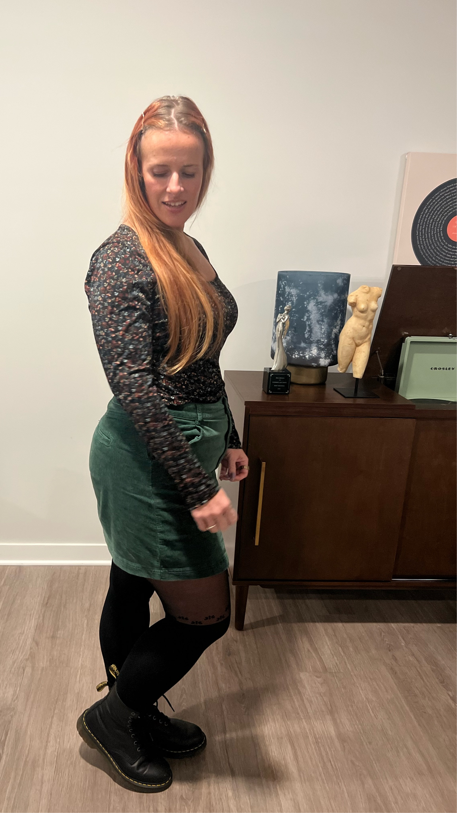 I think I had this same shirt in 1995 and I’m here for it! Also, after revolting against tights my entire life I have found a new love for them this winter. These over the knee tights from the brand From Rachel are my new favorites. They are soft, comfortable, sexy, and fun.  I struggled to get tights to fit me well back when I was a kid and again as a teen and young adult but these are perfect. I’m obsessed. Personal style is all about what makes YOU feel good, in spite of trends. There is a difference between wearing and styling. It’s the little touches, and how you feel, that make an outfit. 

#LTKover40 #LTKmidsize #LTKMostLoved