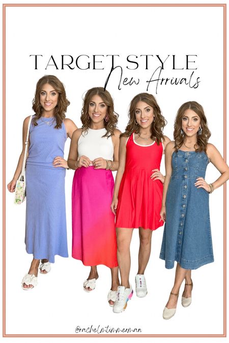Excited to share some target new arrivals today! Lots of cute new pieces for summer 🙂 summer dresses are always my favorite. Also some cute Athleisure style dresses and the prettiest ombre skirt. Also linking all the pieces I’m styling them with! 

Target style. New target arrivals. Summer dress. LTK under 50. Everyday style. Athleisure. 