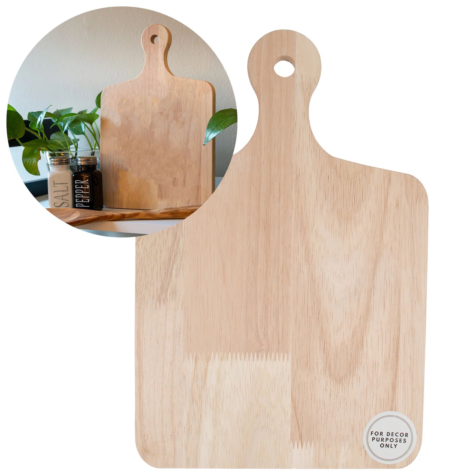 On The Surface Square Charcuterie Board, Customizable Wooden Charcuterie Board With Handle - Walm... | Walmart (US)