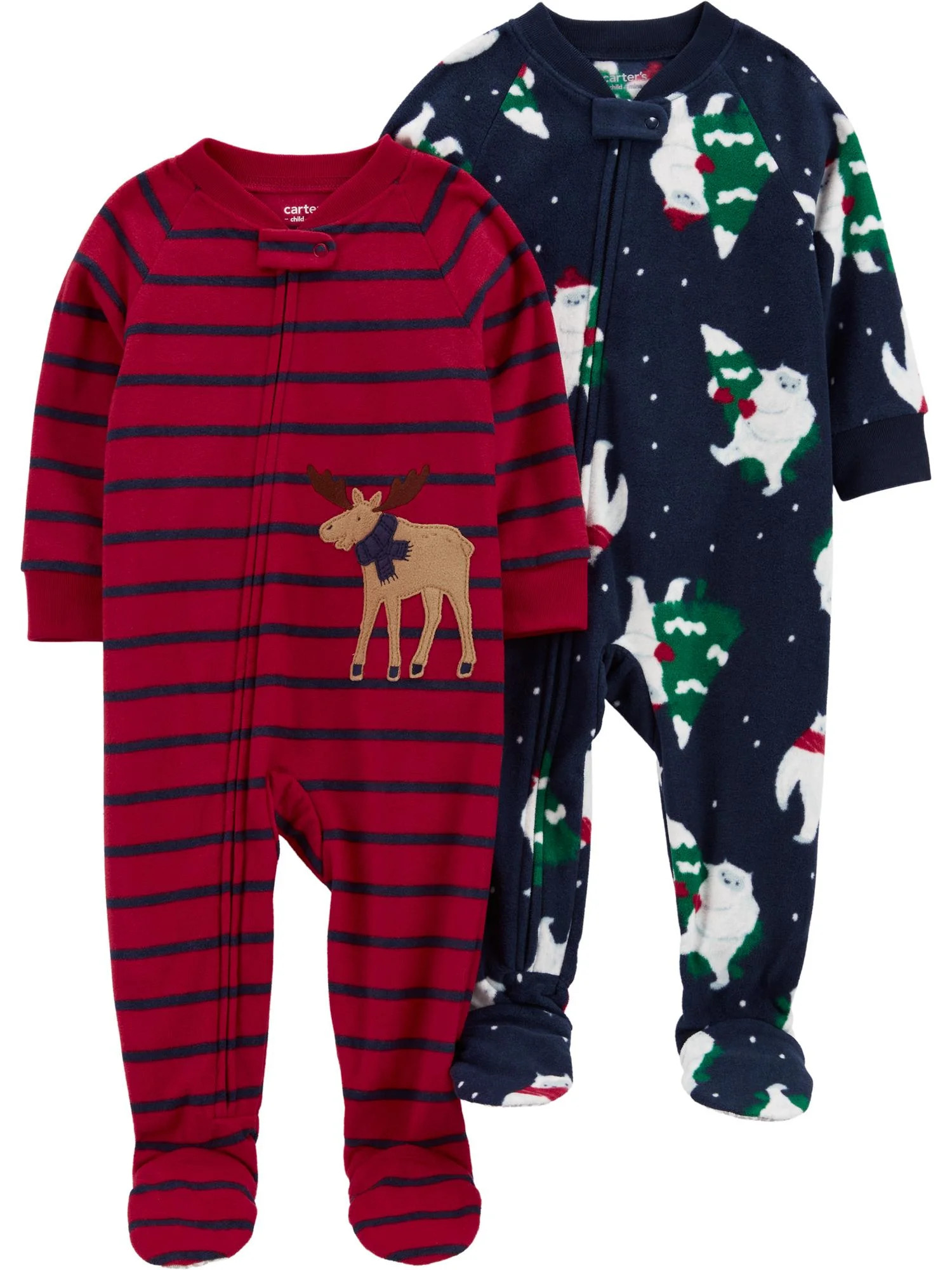 Carter's Child of Mine Toddler Holiday Pajama, 2-Pack, One-Piece, Sizes 12M-5T | Walmart (US)
