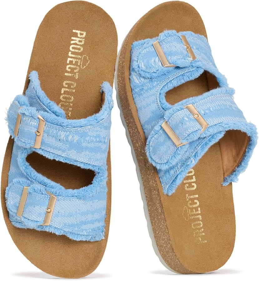 Project Cloud Comfortable Sandals Women - Lightweight with Plush & Soft Insole Buckle Womens Sand... | Amazon (US)