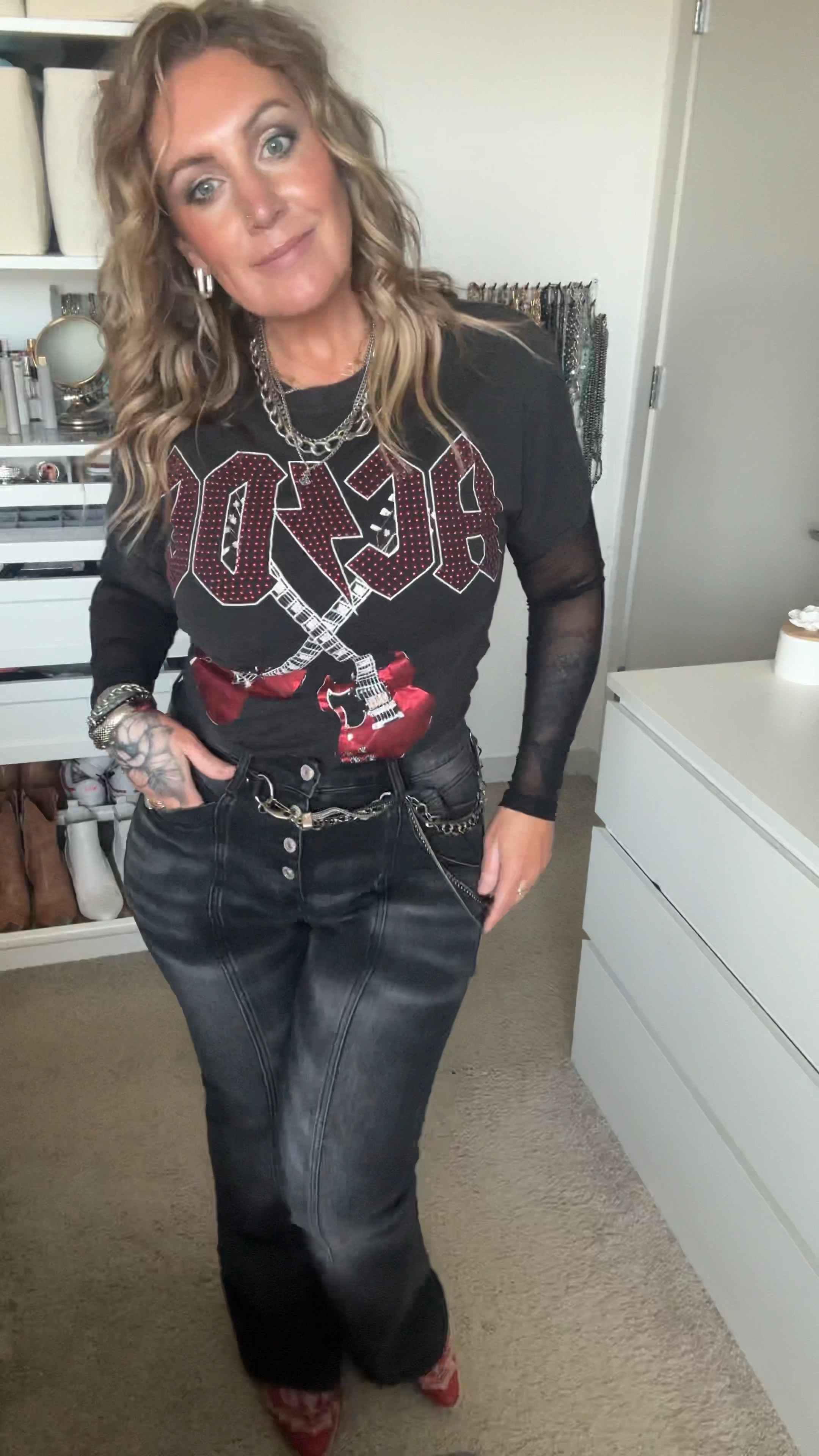 Best flares ever, but make them black! They’re TTS 
Boots are also linked, I sized up 1/2 a size! 

#LTKover40 #LTKfindsunder50 #LTKstyletip