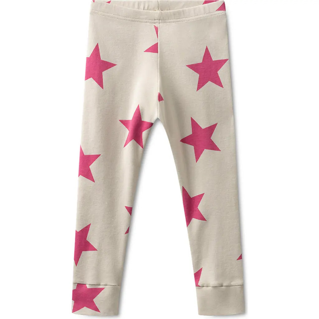 Nununu Kids' Star Cotton Leggings in Smokey Natural Pink at Nordstrom Rack, Size 3-4Y | Nordstrom Rack