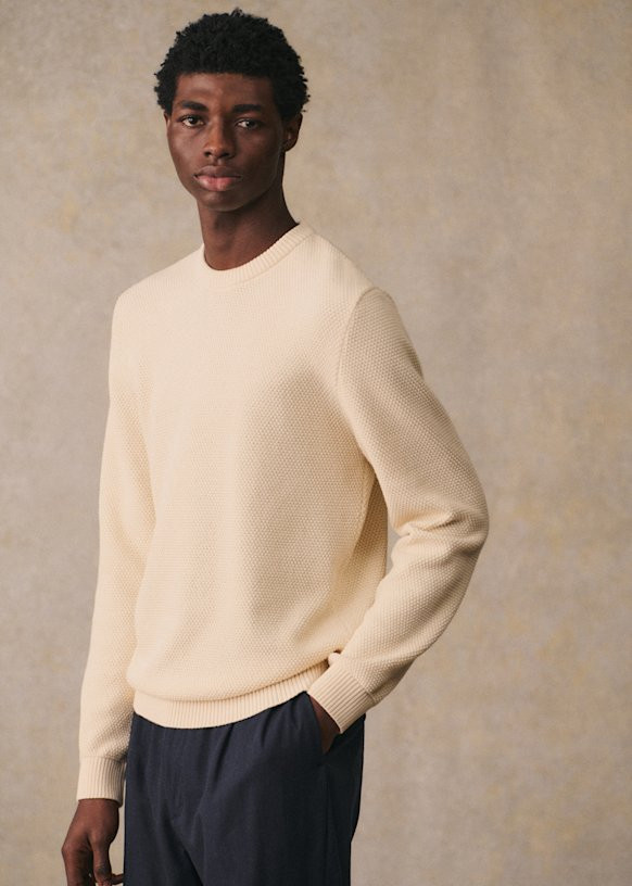 Basile Sweater - Blanc Cassé - Organic cotton - organic textile - Sézane | Sezane Paris - US