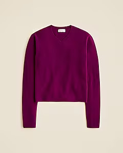Cashmere high V-neck sweater | J. Crew US