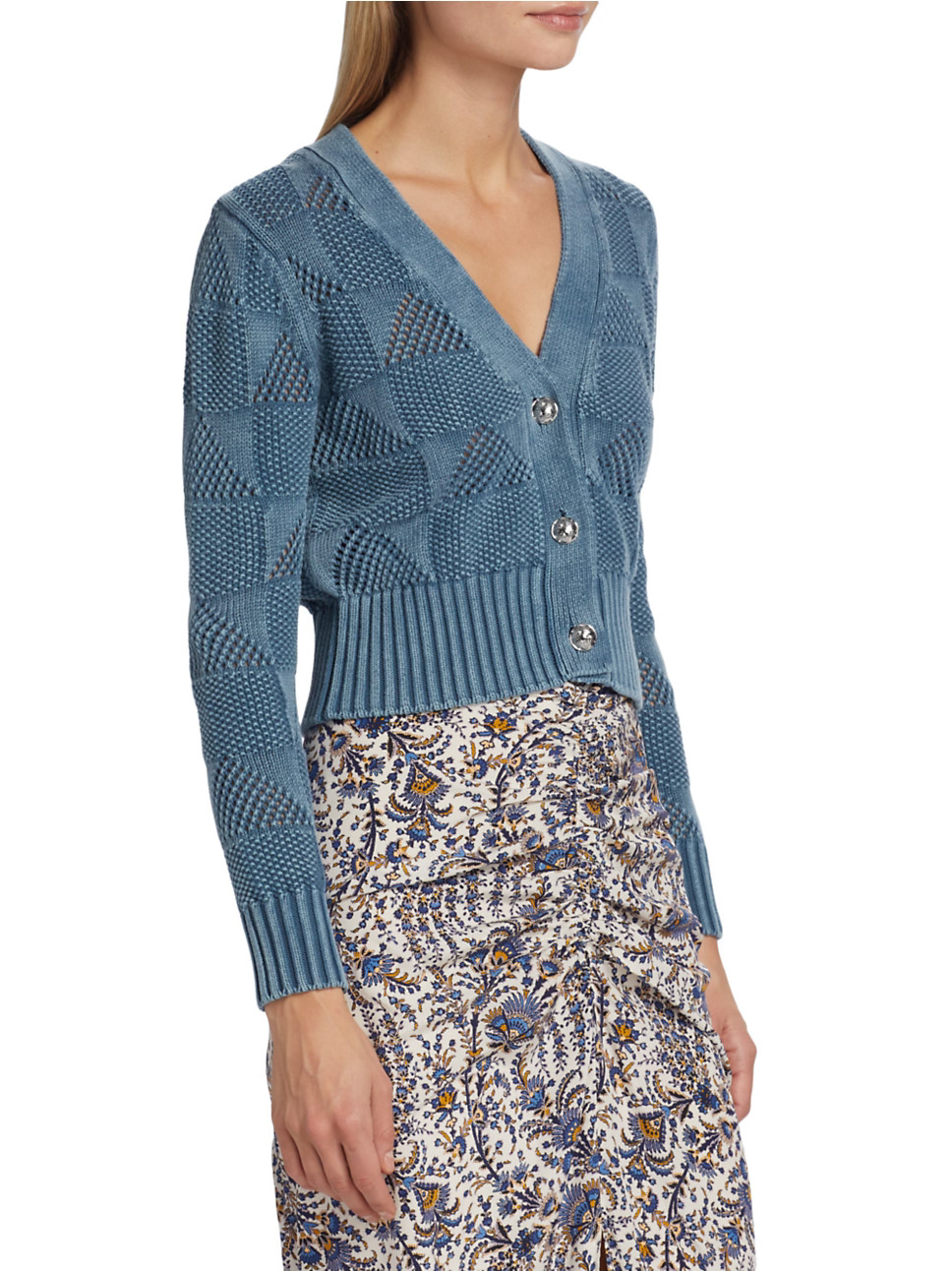 Mirembe Cotton Pointelle Knit Cardigan | Saks Fifth Avenue