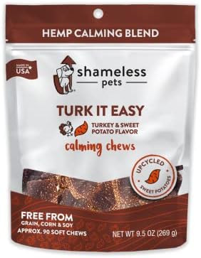 Amazon.com: SHAMELESS PETS Calming Chews for Dogs - Anxiety Relief Dog Calming Treats, Dog Traini... | Amazon (US)