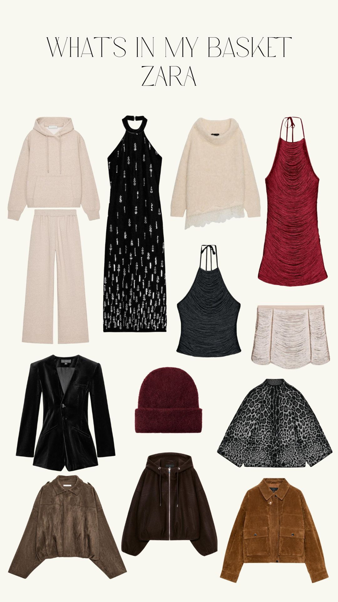 What's in my Zara basket, outfit ideas, partywear, winter fashion, knitwear, festive outfits, Christmas day outfit, high street finds

 

 #LTKuk #LTKwinter #LTKfestive