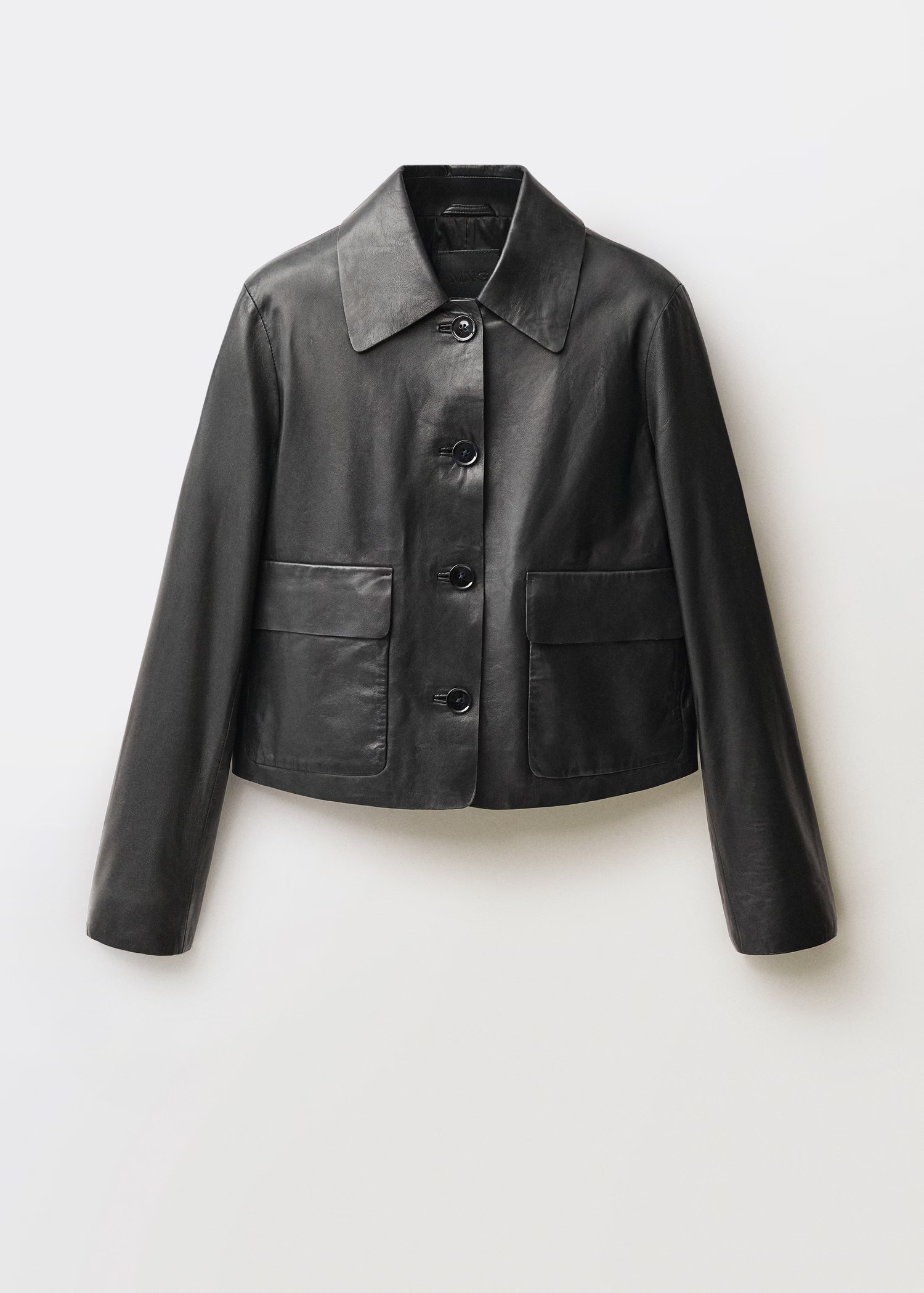 Buttoned leather jacket - Women | MANGO USA | Mango (US/MX/AU)