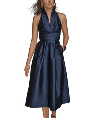 Halter Neck Ruched Midi Dress | Bloomingdale's (US)