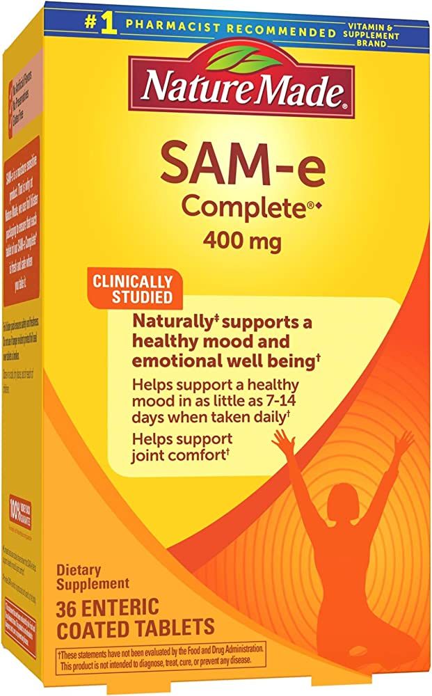 Nature Made SAM-e Complete 400 mg, Dietary Supplement for Mood Support, 36 Tablets, 36 Day Supply | Amazon (US)