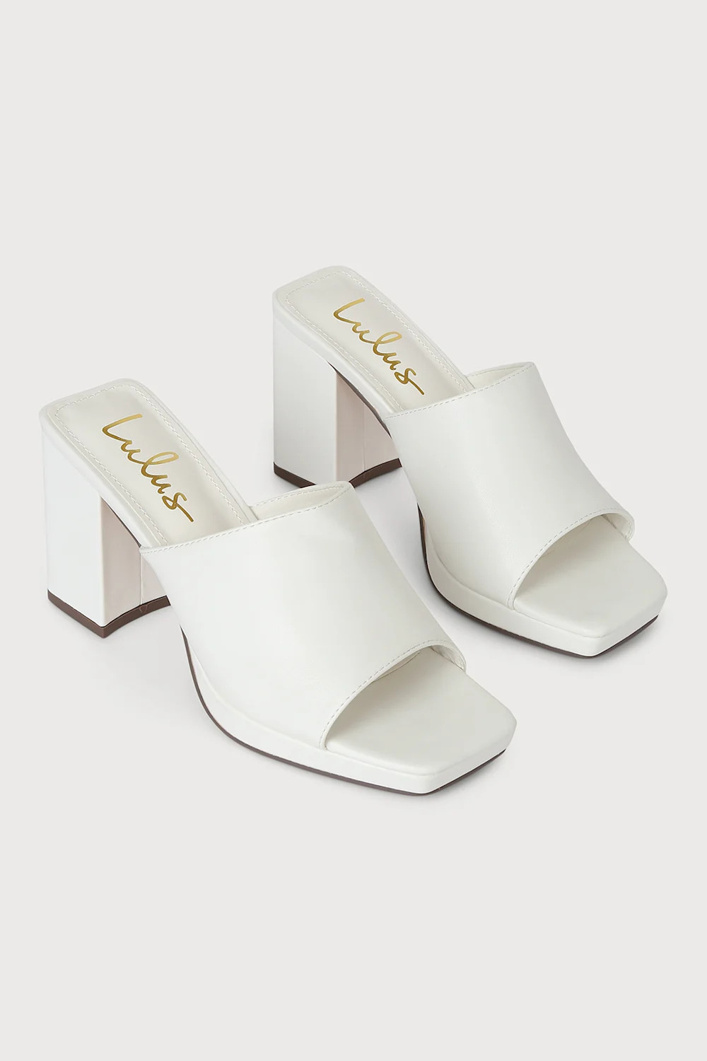 Wello White Peep-Toe Mules | Lulus (US)