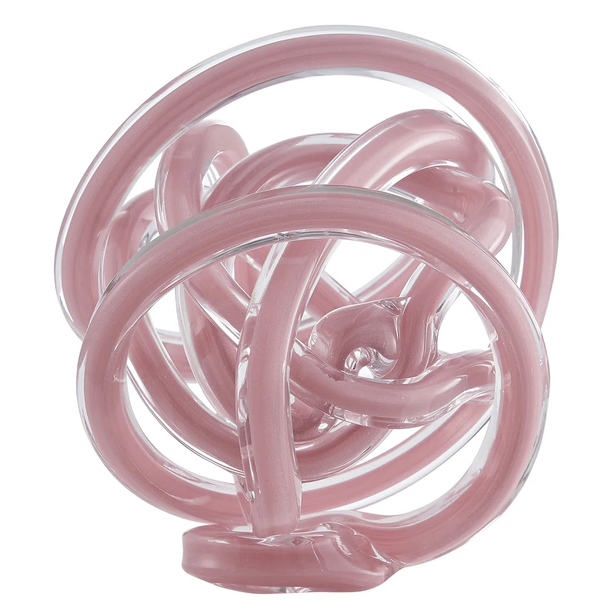 Marj Modern Glass Knot Loop Abstract Tabletop Sculpture | Wayfair North America