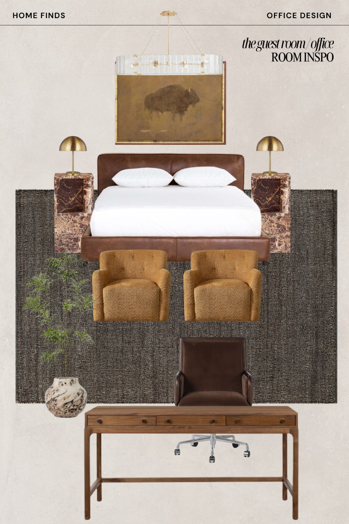 The coolest moody guest bedroom / office set up! 

bedroom l office l guest bed l home l decor 