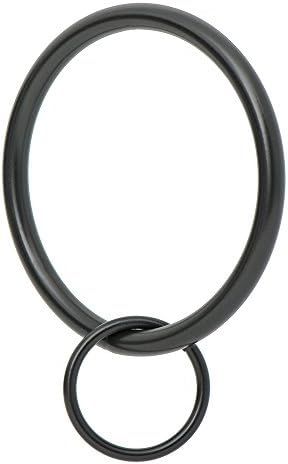Ivilon Drapery Eyelet Curtain Rings - 2" Ring Loop for Hook Pins, Set of 14 - Black | Amazon (US)
