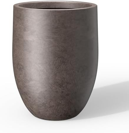 Kante Tall Concrete Planter, 21.7-Inch Height Weathered Brown Large Indoor Outdoor Plant Pot with... | Amazon (US)