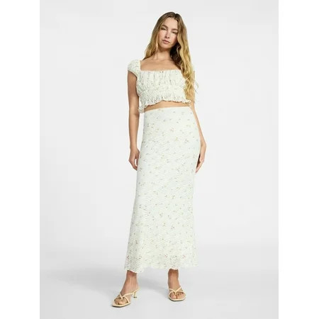 No Boundaries Printed Ruffle Tank and Skirt, 2-Piece Set, Women's Sizes XXS-XXL | Walmart (US)