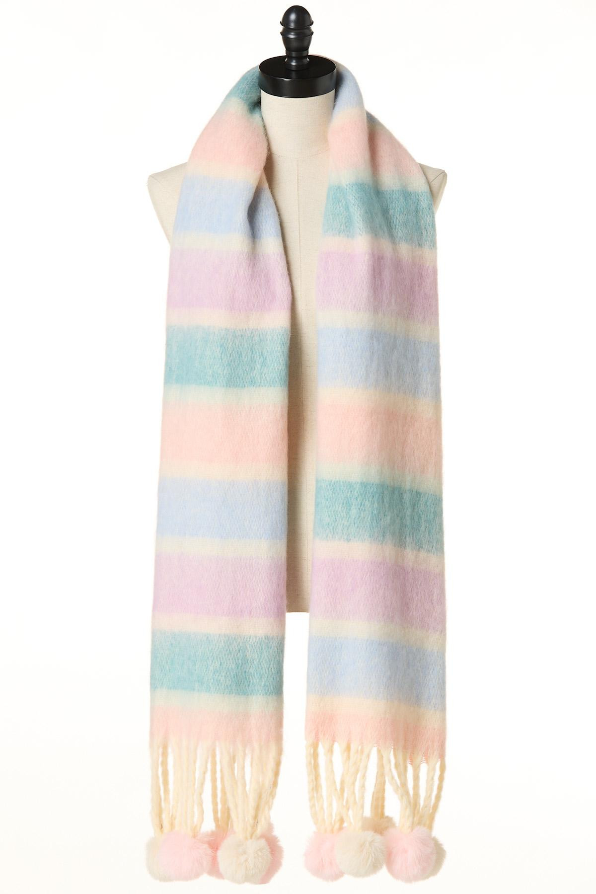 Striped Pom Cold Weather Scarf | Cato Fashions