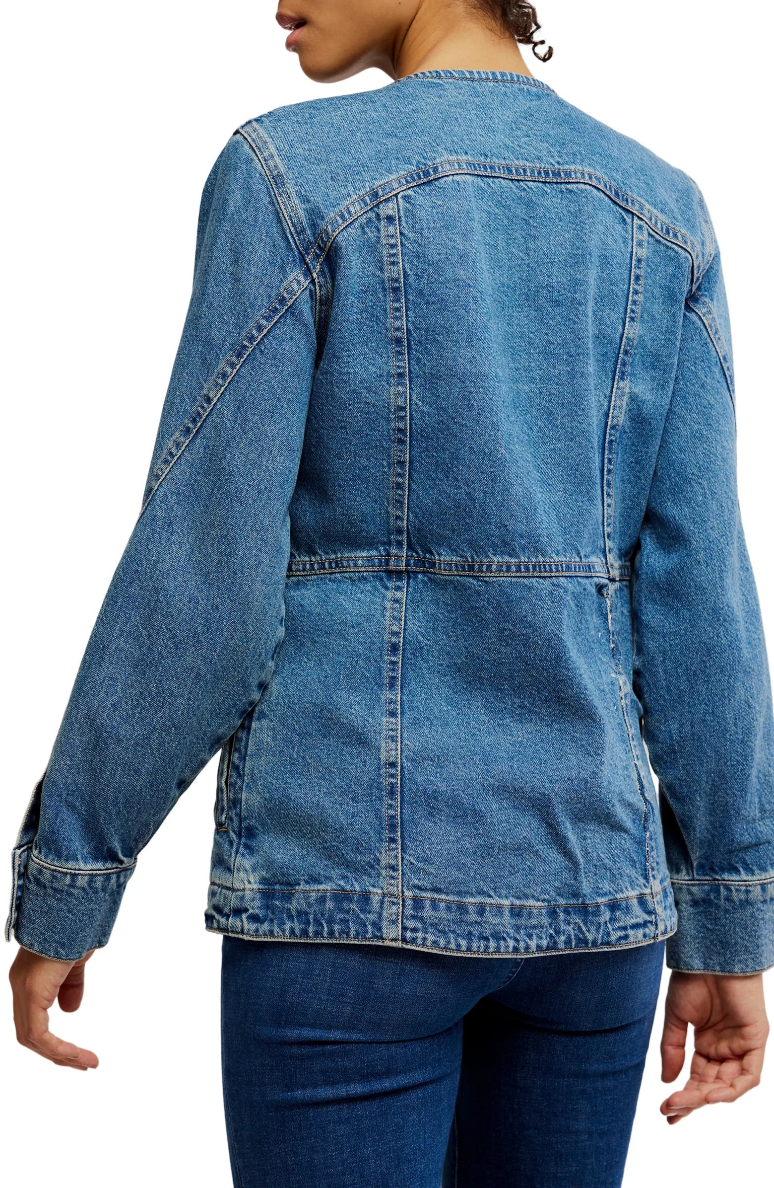 Lula Collarless Denim Jacket | Nordstrom