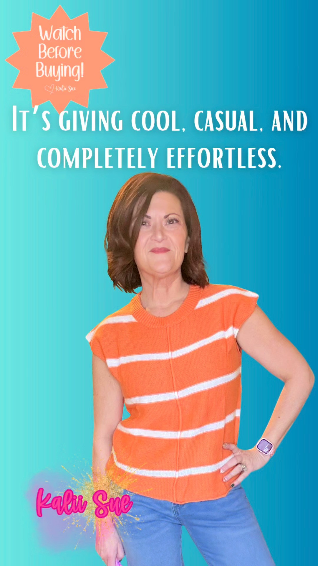 This striped knit tank is such an easy warm-weather staple ☀️

The cap sleeve cut gives it a soft, flattering shape through the shoulders, while the relaxed fit keeps it comfortable and effortless. I love the classic crew neckline — it keeps the look clean and versatile, whether you’re dressing it up slightly or keeping things casual.

The lightweight knit texture adds just enough dimension, and the stripe detail gives it that timeless, put-together feel. It pairs beautifully with denim, white trousers, linen shorts, or even layered under a lightweight blazer for a polished spring look.

It’s the kind of top you can throw on and instantly feel styled without overthinking it. Perfect for everyday errands, weekend plans, casual office days, or vacation outfits when you want something comfortable but still refined. Simple, classic, and easy to wear again and again. ✨ 

 