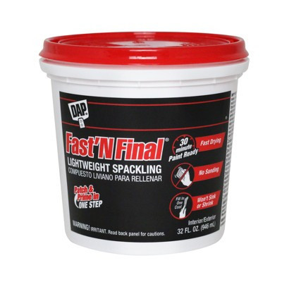DAP Fast 'N Final Ready to Use White Lightweight Spackling Compound 32 oz | Target