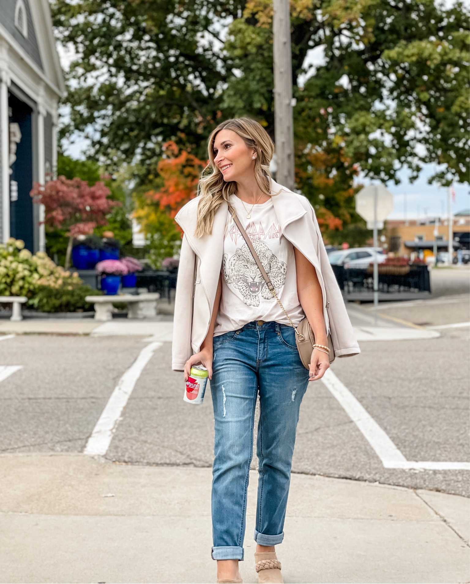 25% off my favorite moto jacket perfect for all seasons. Wearing size small in the color dune. 

Blazer 
Summer outfit

#LTKfindsunder100 #LTKsalealert #LTKworkwear