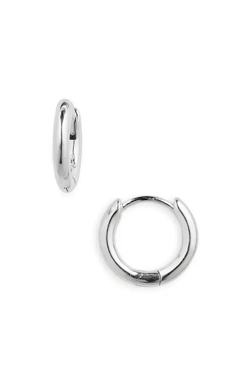 Madewell Demi-Fine Huggie Hoop Earrings in Sterling Silver at Nordstrom | Nordstrom