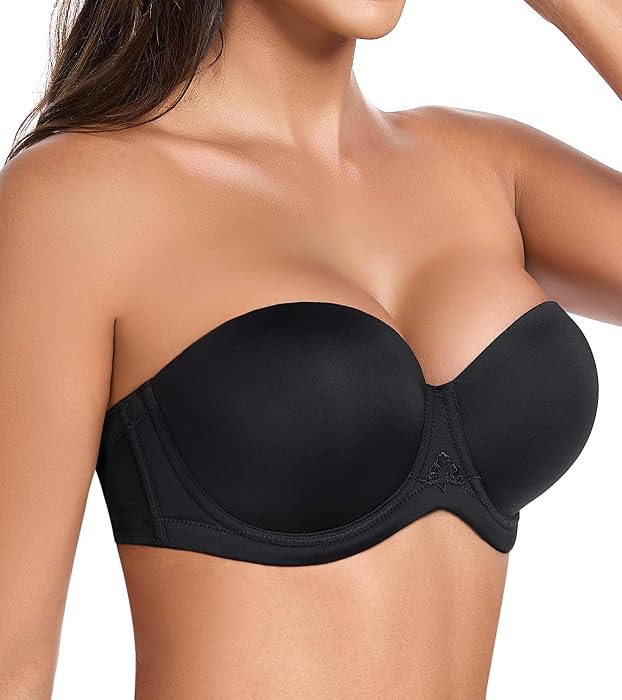 HACI Women's Strapless Bra Full Coverage Contour Underwire Plus Size | Amazon (US)